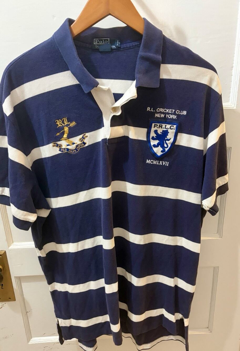 Z31 POLO RALPH LAUREN Mens XL Golf Polo Rugby Shirt NY Cricket club NYC